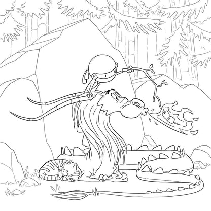 Hello Ninja Coloring Book